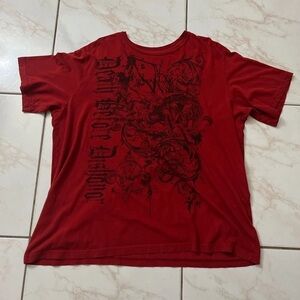 No Boundaries Red Graphic Tee